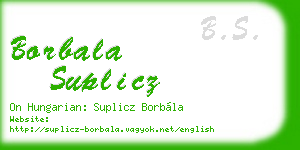 borbala suplicz business card